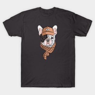 Hipster dog  French Bulldog T-Shirt